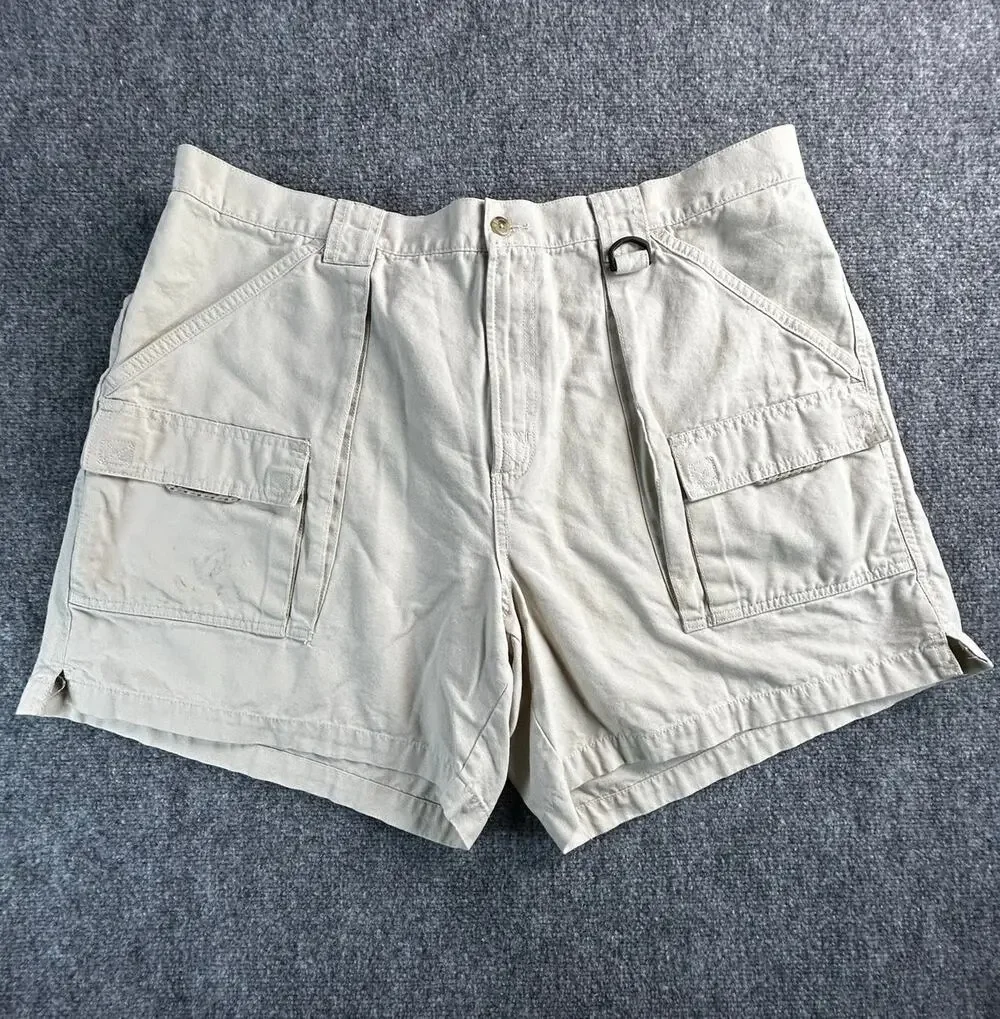 Columbia Sportswear Men's Cargo Shorts Khaki Cotton Size XL 7L Utility